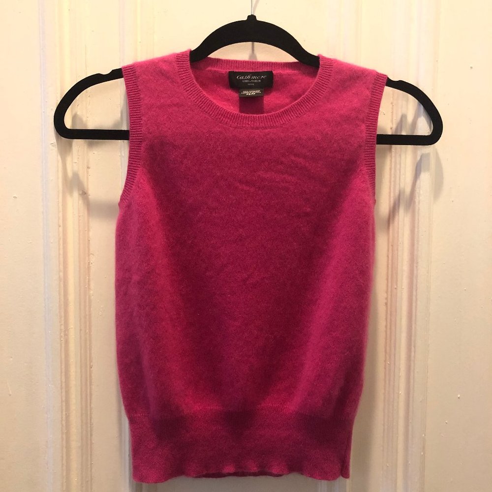 Pink Lord & Taylor Cashmere Shell